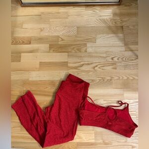 Red Women's Two-Piece Sleep Set Fabletics work out set medium